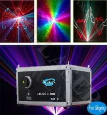 Лазер 20W (20000mw) 3D SD RGB ILDA